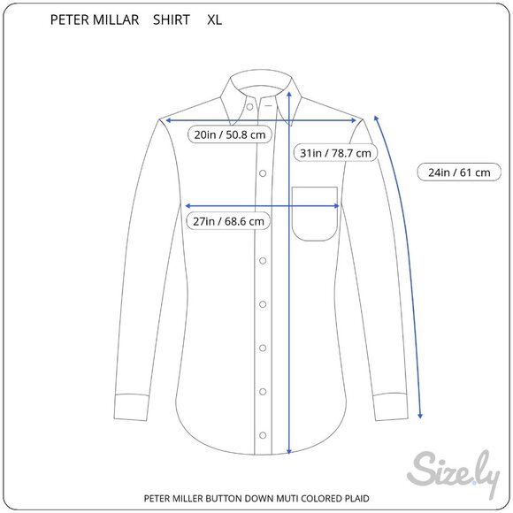 Peter Millar XL MultiColor Plaid ButtonDown Shirt Long Sleeve Classic Fit - Picture 6 of 10